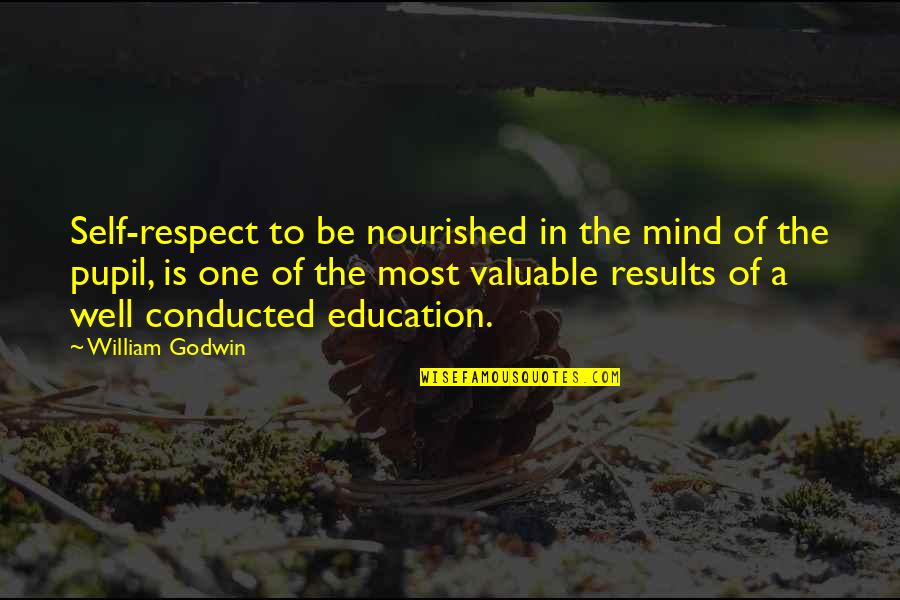 Never Giving Up On Her Quotes By William Godwin: Self-respect to be nourished in the mind of