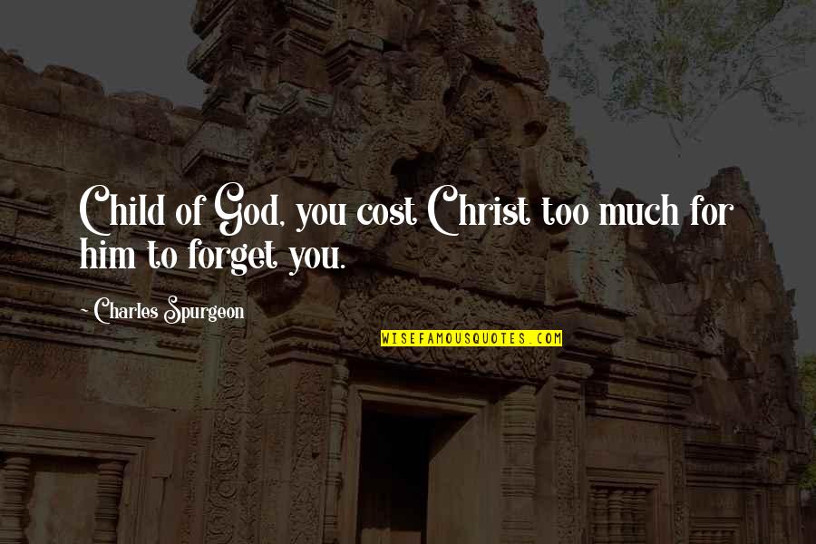 Never Gonna See You Again Quotes By Charles Spurgeon: Child of God, you cost Christ too much