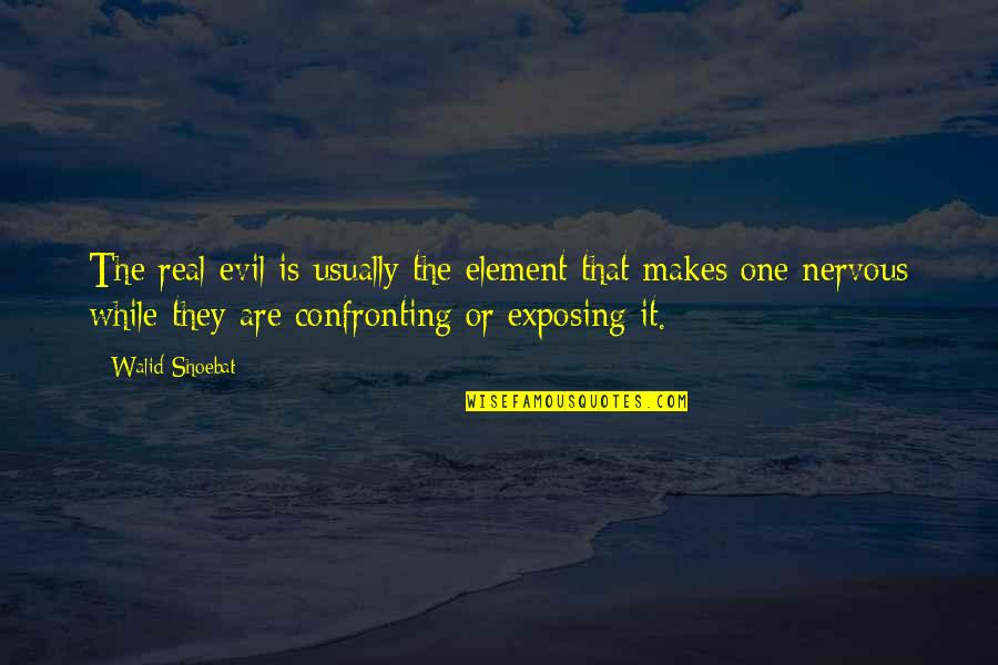 Never Got A Chance To Say Goodbye Quotes By Walid Shoebat: The real evil is usually the element that Never Got A Chance To Say Goodbye Quotes By Walid Shoebat: The real evil is usually the element that