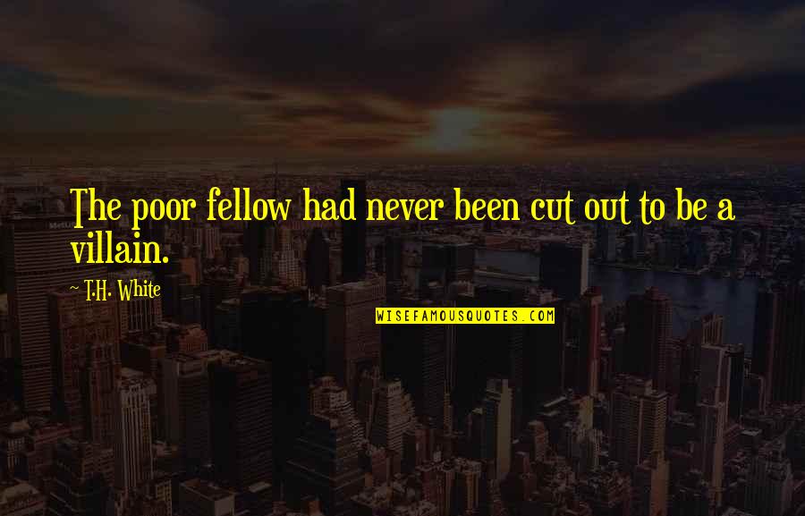 Never Had Quotes By T.H. White: The poor fellow had never been cut out