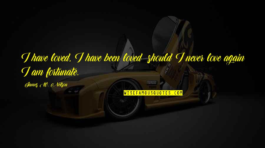 Never Have Been In Love Quotes By James W. Nelson: I have loved, I have been loved; should