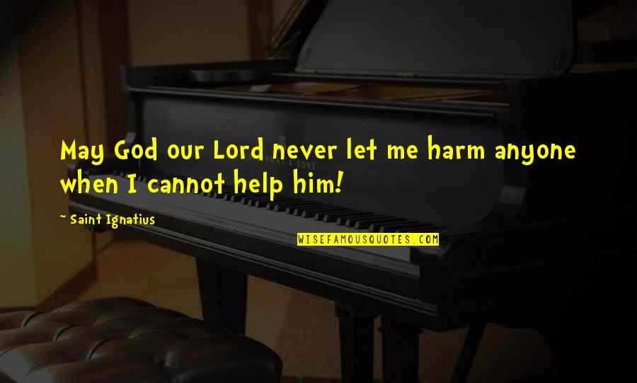 Never Help Anyone Quotes By Saint Ignatius: May God our Lord never let me harm