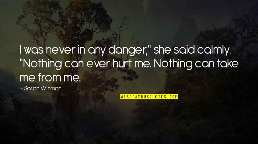 Never Hurt Me Quotes By Sarah Winman: I was never in any danger," she said