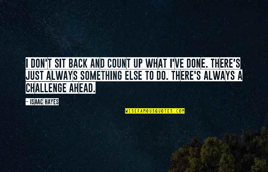 Never Ignore Someone Who Loves You Quotes By Isaac Hayes: I don't sit back and count up what Never Ignore Someone Who Loves You Quotes By Isaac Hayes: I don't sit back and count up what