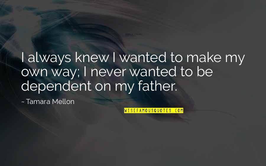 Never Knew My Father Quotes By Tamara Mellon: I always knew I wanted to make my