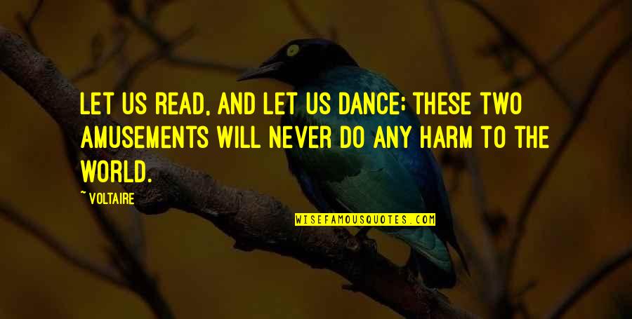 Never Let Quotes By Voltaire: Let us read, and let us dance; these
