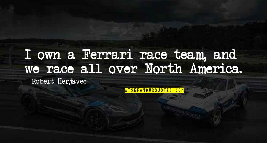 Never Love Anybody Quotes By Robert Herjavec: I own a Ferrari race team, and we