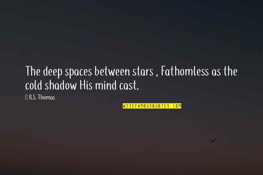 Never Love Your Company Quotes By R.S. Thomas: The deep spaces between stars , Fathomless as