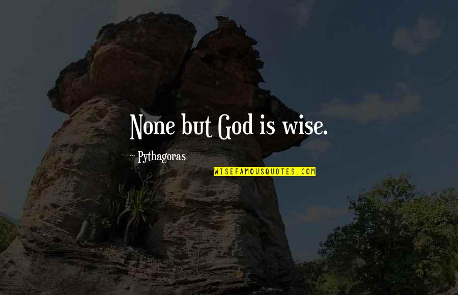 Never Loved Like This Quotes By Pythagoras: None but God is wise.