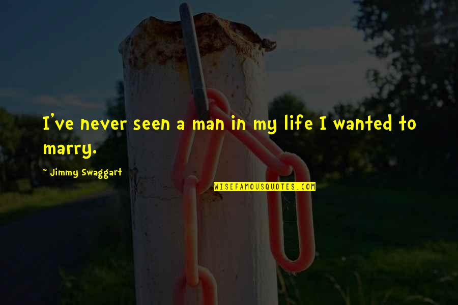 Never Marry A Man Quotes By Jimmy Swaggart: I've never seen a man in my life