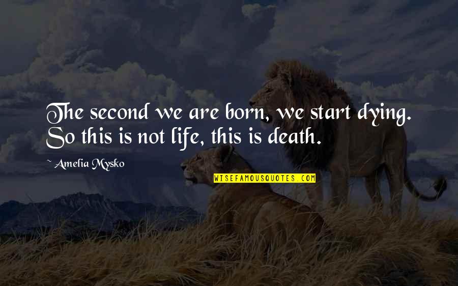 Never Plan Anything Quotes By Amelia Mysko: The second we are born, we start dying.