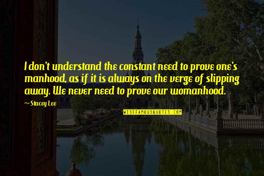 Never Prove Quotes By Stacey Lee: I don't understand the constant need to prove Never Prove Quotes By Stacey Lee: I don't understand the constant need to prove