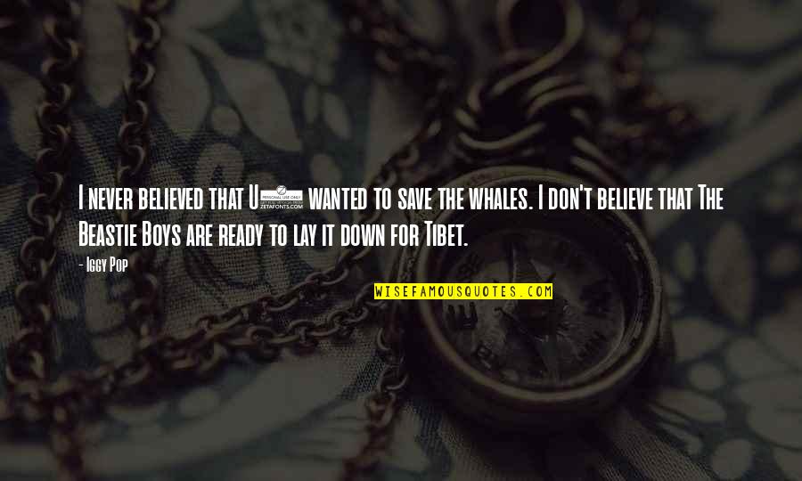Never Ready Quotes By Iggy Pop: I never believed that U2 wanted to save Never Ready Quotes By Iggy Pop: I never believed that U2 wanted to save