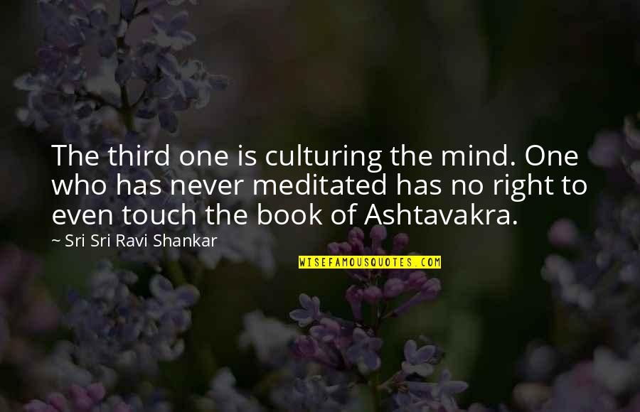 Never Right Quotes By Sri Sri Ravi Shankar: The third one is culturing the mind. One