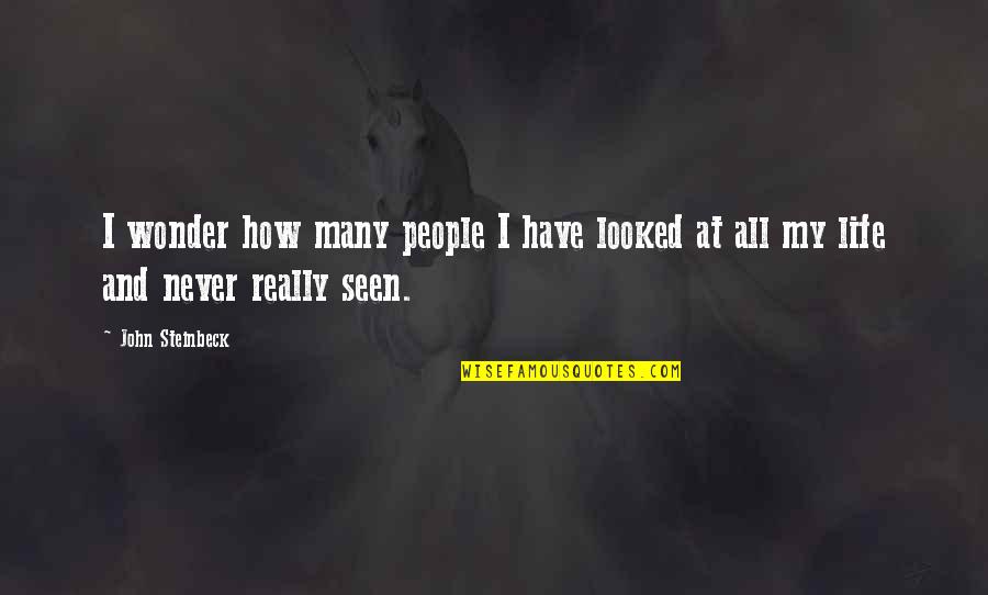 Never Seen Quotes By John Steinbeck: I wonder how many people I have looked