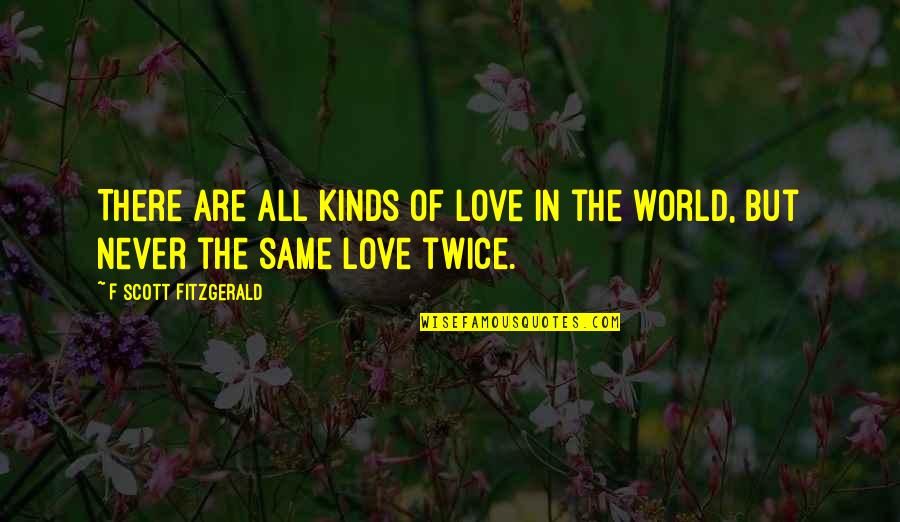 Never The Same Love Twice Quotes By F Scott Fitzgerald: There are all kinds of love in the