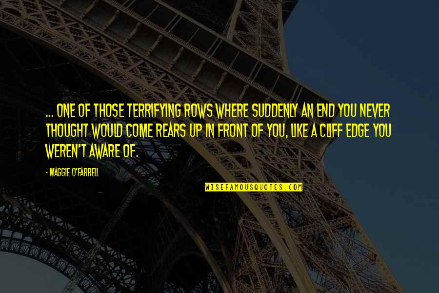 Never Trust Someone Too Much Quotes By Maggie O'Farrell: ... one of those terrifying rows where suddenly Never Trust Someone Too Much Quotes By Maggie O'Farrell: ... one of those terrifying rows where suddenly