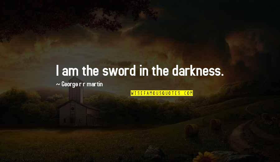 Never Underestimate A Person Quotes By George R R Martin: I am the sword in the darkness.