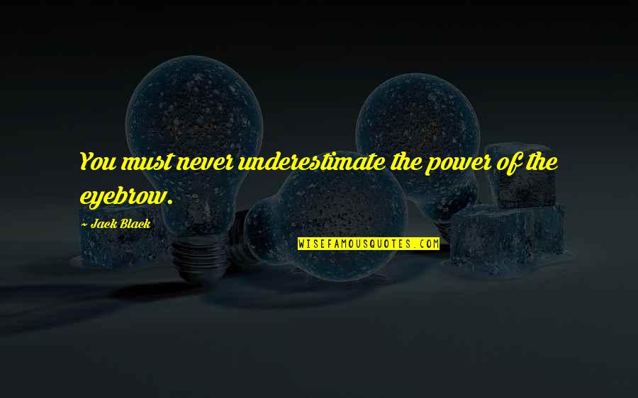Never Underestimate The Power Of Quotes By Jack Black: You must never underestimate the power of the