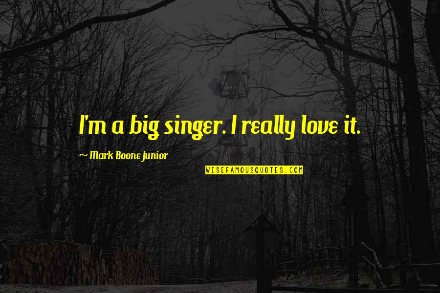 Neverunfriended Quotes By Mark Boone Junior: I'm a big singer. I really love it. Neverunfriended Quotes By Mark Boone Junior: I'm a big singer. I really love it.