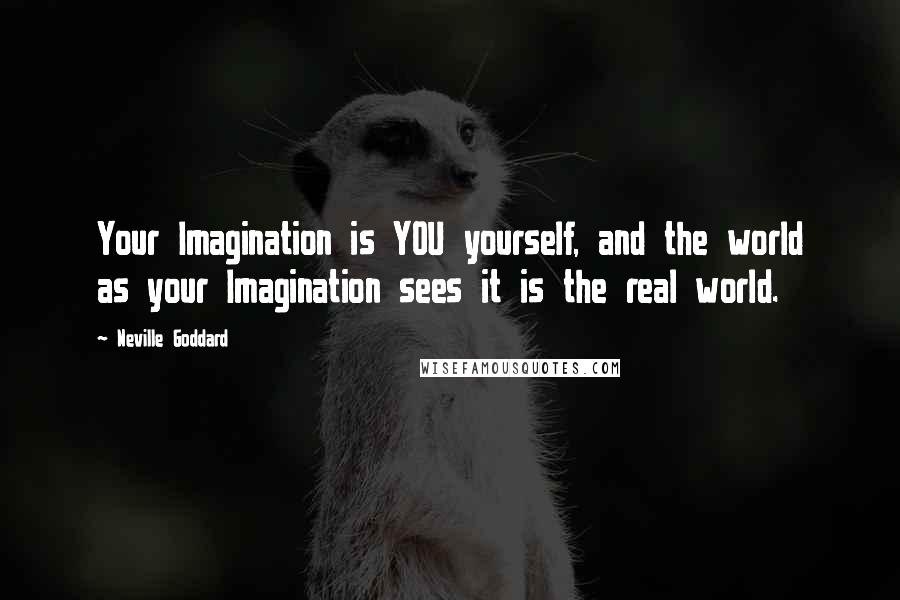 Neville Goddard quotes: Your Imagination is YOU yourself, and the world as your Imagination sees it is the real world.