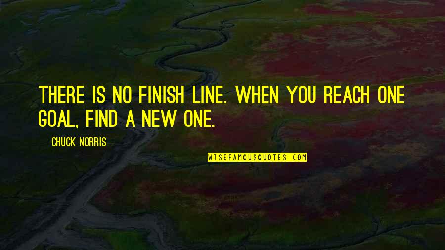 New 1 Line Quotes By Chuck Norris: There is no finish line. When you reach