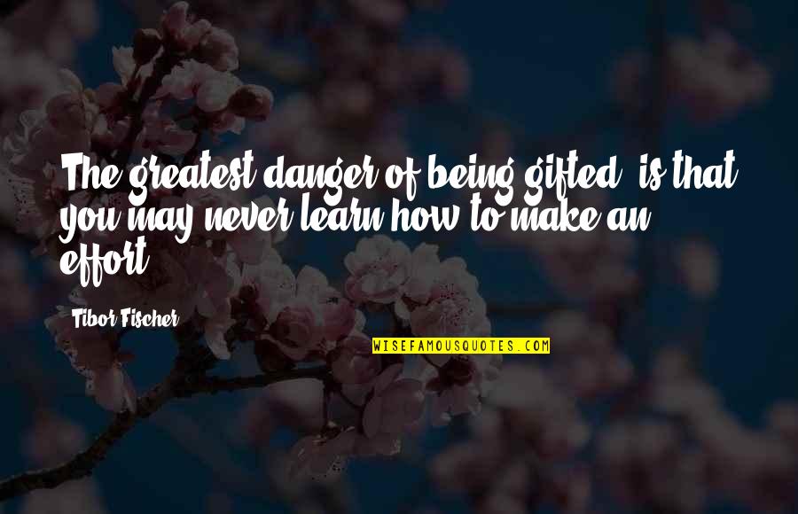 New Airline Service Quotes By Tibor Fischer: The greatest danger of being gifted, is that