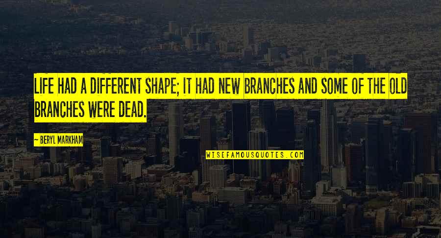 New Change In Life Quotes By Beryl Markham: Life had a different shape; it had new New Change In Life Quotes By Beryl Markham: Life had a different shape; it had new