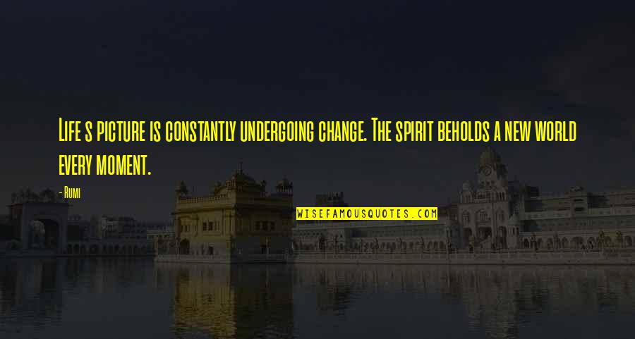 New Change In Life Quotes By Rumi: Life s picture is constantly undergoing change. The