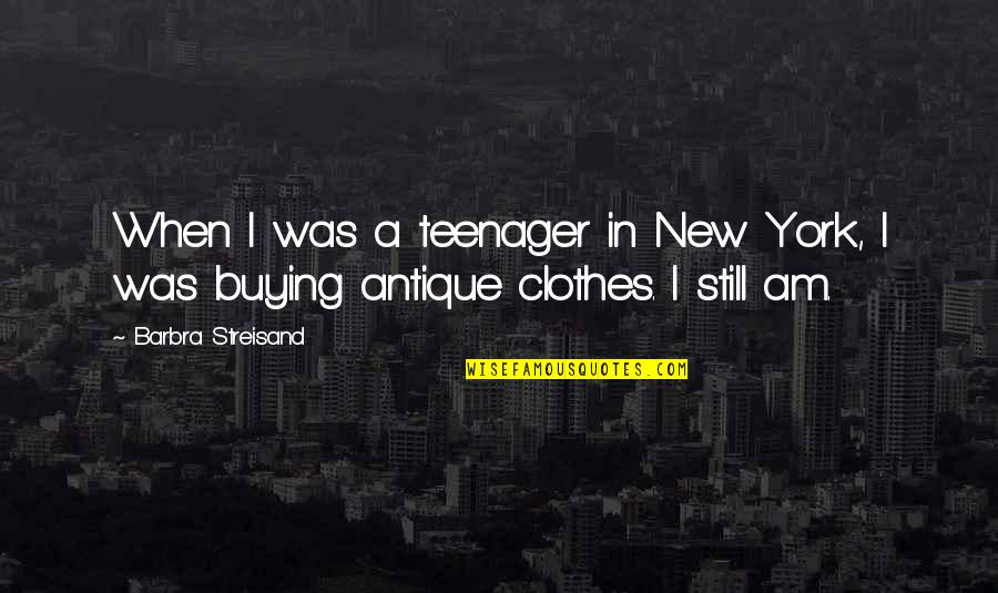 New Clothes Quotes By Barbra Streisand: When I was a teenager in New York,