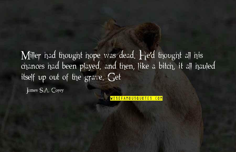 New Day Starting Quotes By James S.A. Corey: Miller had thought hope was dead. He'd thought New Day Starting Quotes By James S.A. Corey: Miller had thought hope was dead. He'd thought