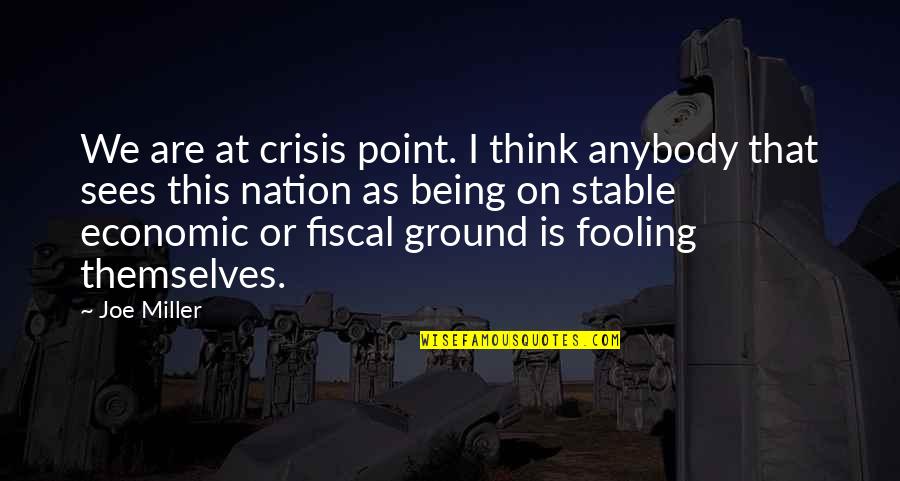 New Found Friendship Quotes By Joe Miller: We are at crisis point. I think anybody