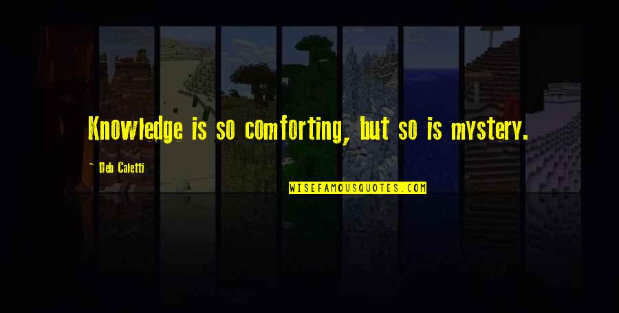 New Friends And New Beginnings Quotes By Deb Caletti: Knowledge is so comforting, but so is mystery. New Friends And New Beginnings Quotes By Deb Caletti: Knowledge is so comforting, but so is mystery.