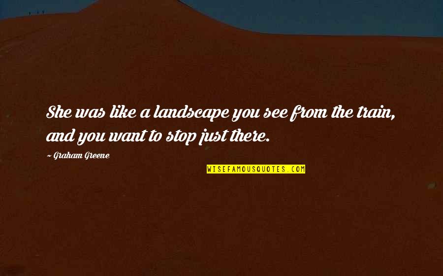 New Friends In Life Quotes By Graham Greene: She was like a landscape you see from