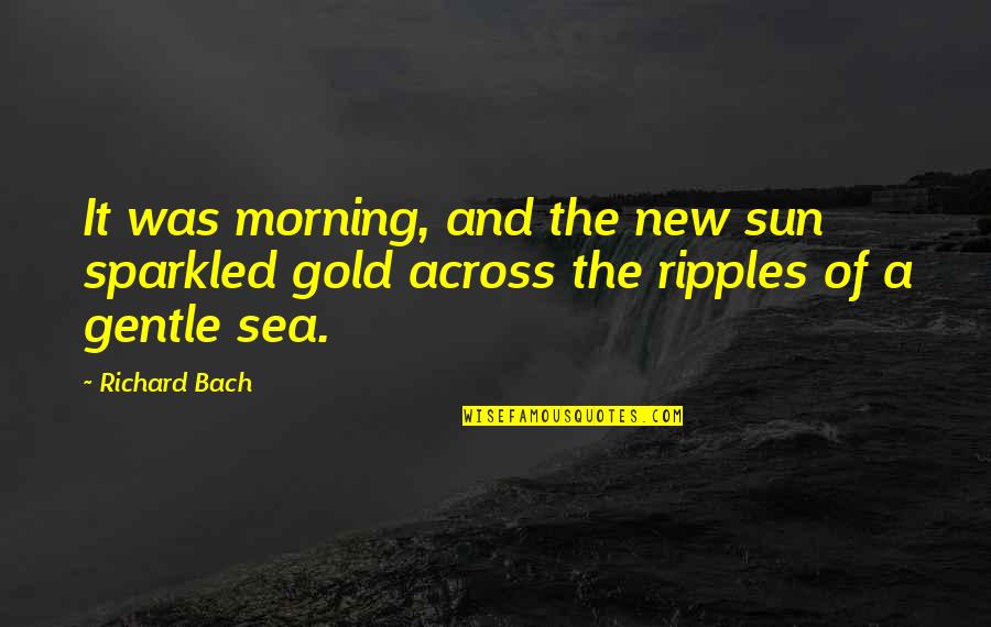 New Gold Quotes By Richard Bach: It was morning, and the new sun sparkled