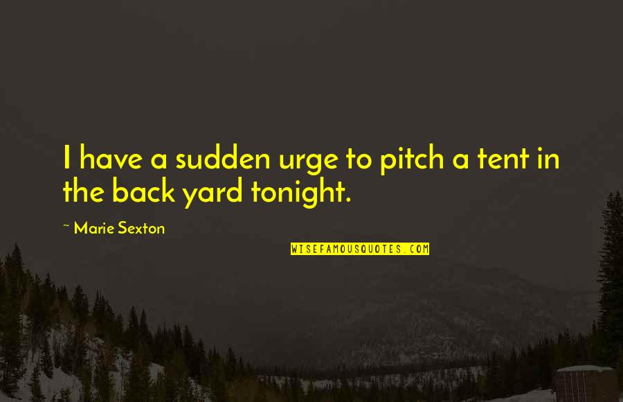 New Hampshire State Quotes By Marie Sexton: I have a sudden urge to pitch a