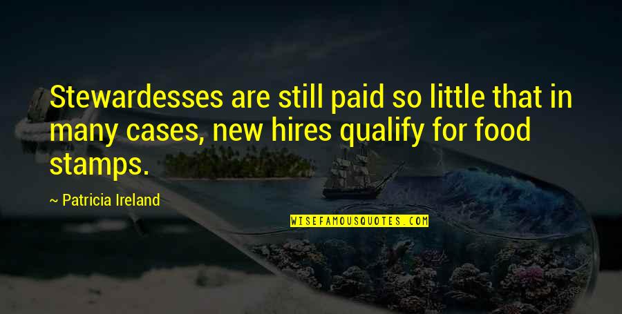 New Hires Quotes By Patricia Ireland: Stewardesses are still paid so little that in New Hires Quotes By Patricia Ireland: Stewardesses are still paid so little that in
