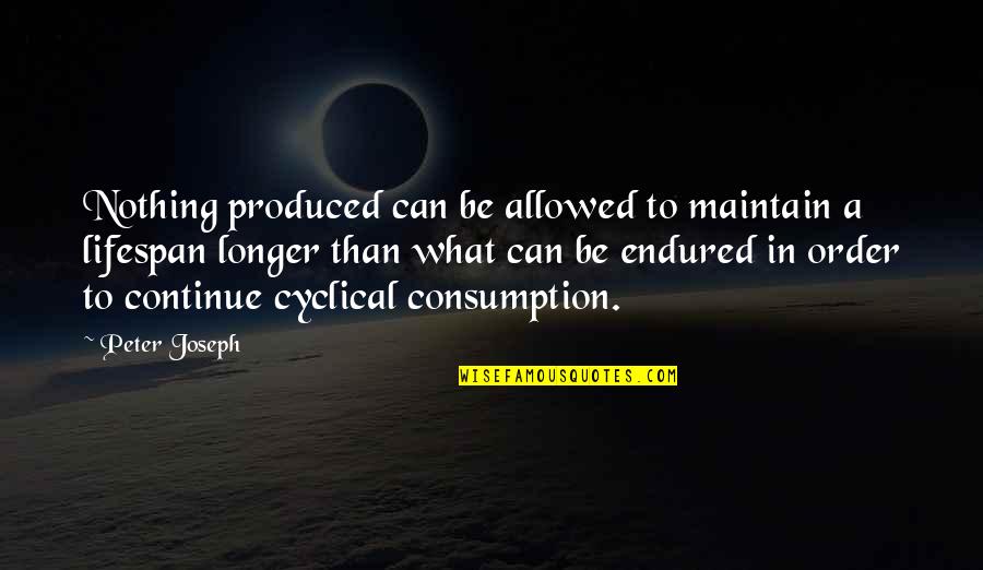 New House New Chapter Quotes By Peter Joseph: Nothing produced can be allowed to maintain a New House New Chapter Quotes By Peter Joseph: Nothing produced can be allowed to maintain a