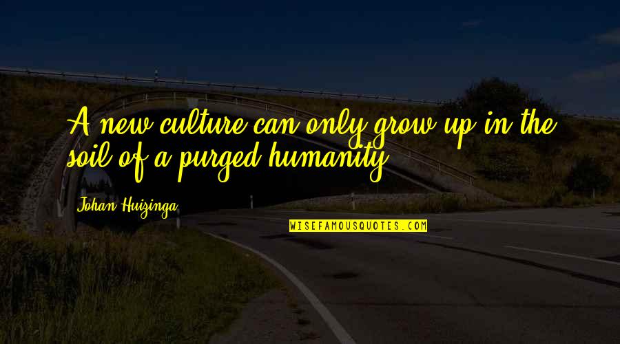 New Humanity Quotes By Johan Huizinga: A new culture can only grow up in