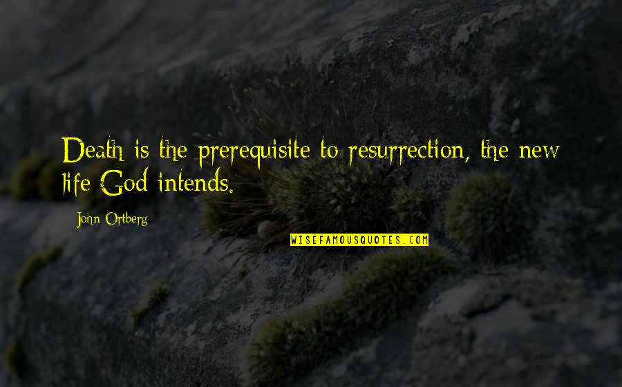 New Life And Death Quotes By John Ortberg: Death is the prerequisite to resurrection, the new