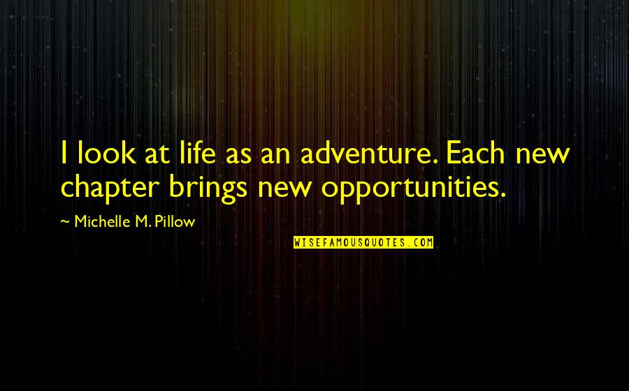 New Look On Life Quotes By Michelle M. Pillow: I look at life as an adventure. Each