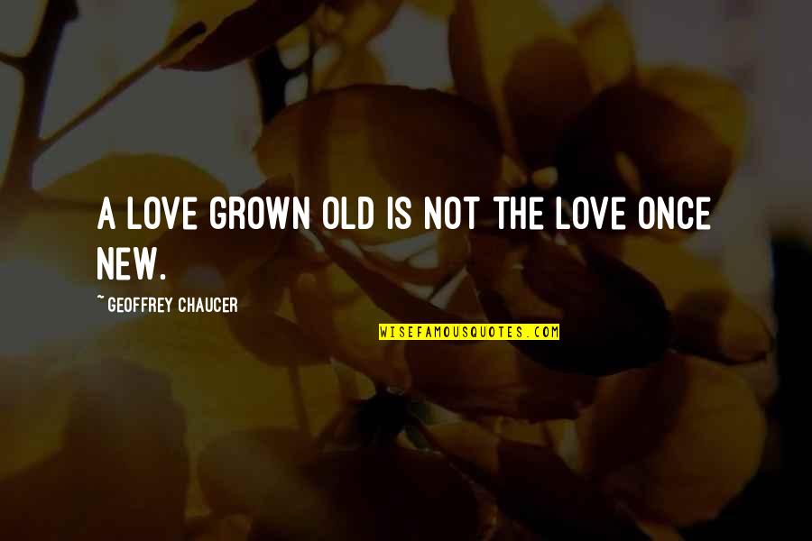 New Love And Old Love Quotes By Geoffrey Chaucer: A love grown old is not the love