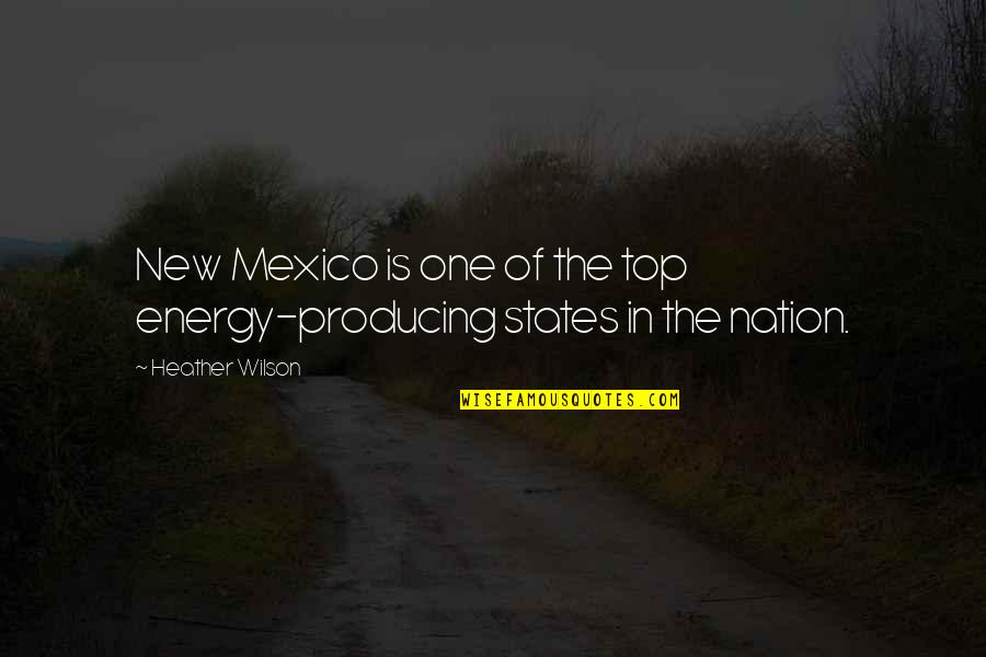 New Mexico Quotes By Heather Wilson: New Mexico is one of the top energy-producing