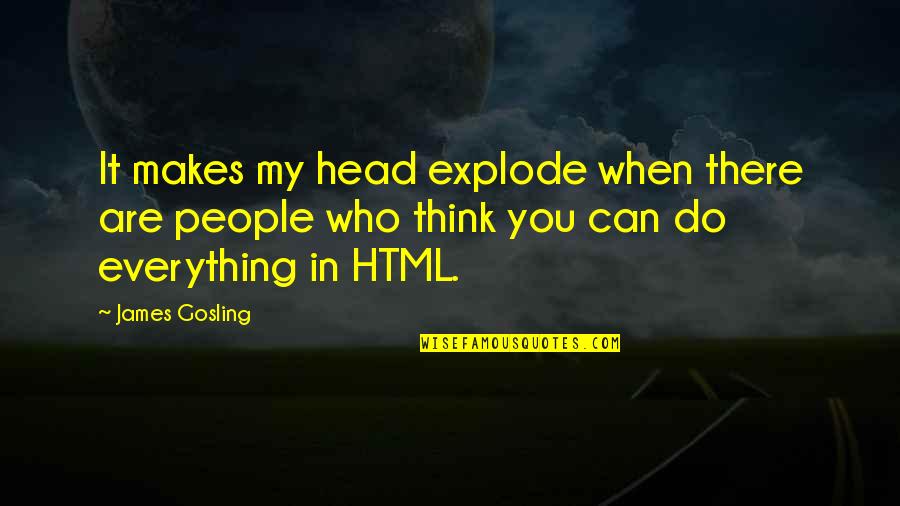 New Orleanian Quotes By James Gosling: It makes my head explode when there are