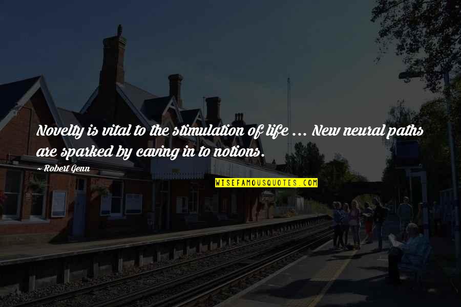 New Paths In Life Quotes By Robert Genn: Novelty is vital to the stimulation of life