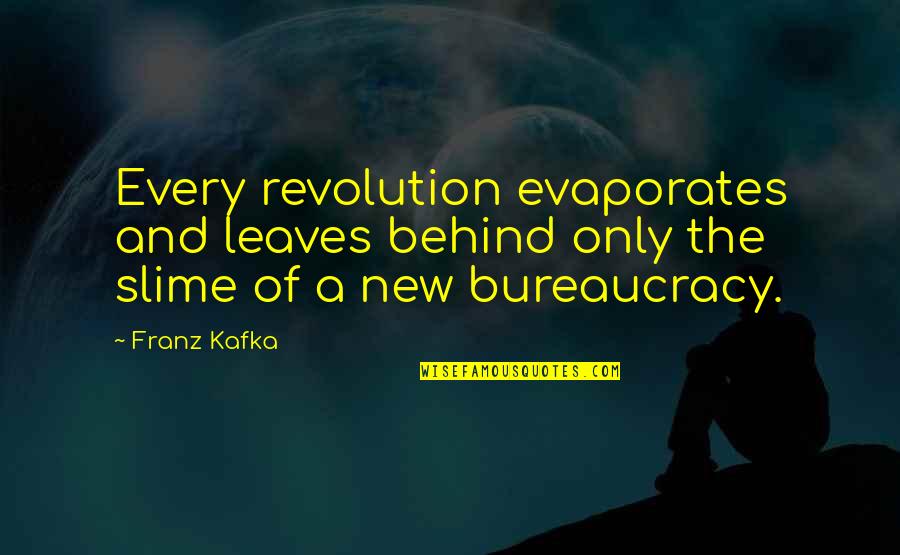 New Revolution Quotes By Franz Kafka: Every revolution evaporates and leaves behind only the