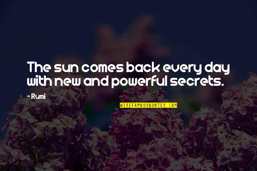 New Rumi Quotes By Rumi: The sun comes back every day with new