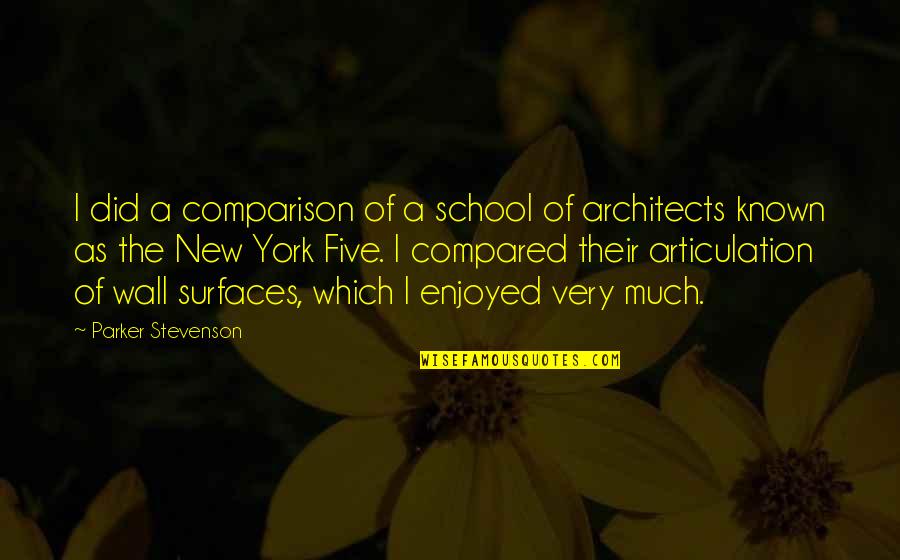 New School Quotes By Parker Stevenson: I did a comparison of a school of New School Quotes By Parker Stevenson: I did a comparison of a school of