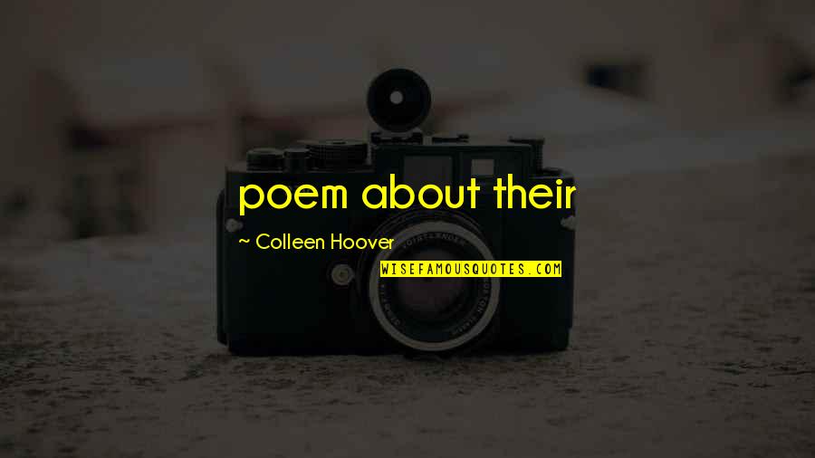 New School Semester Quotes By Colleen Hoover: poem about their