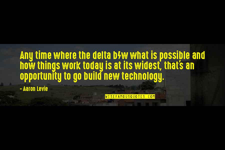 New Technology Quotes By Aaron Levie: Any time where the delta b/w what is